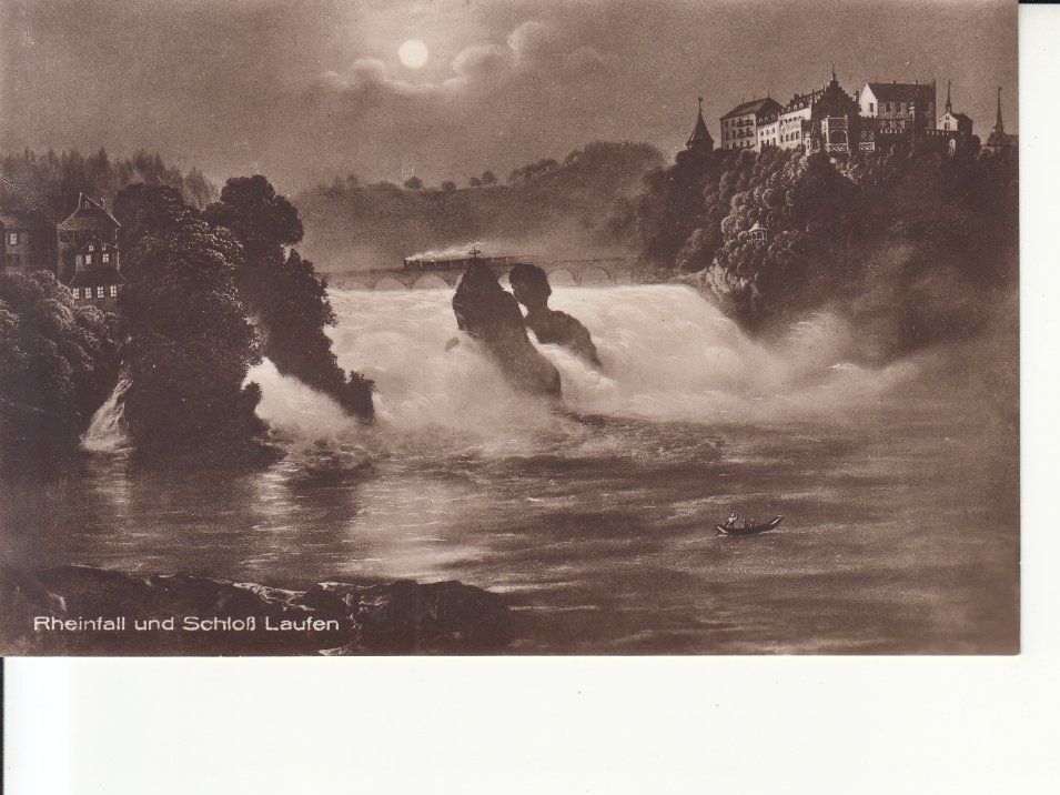 Cartoline postali: Rheinfall ca. 1930, mit Stempel Kiosk Moser – Usato da Bürglen TG venduto da StampGraf