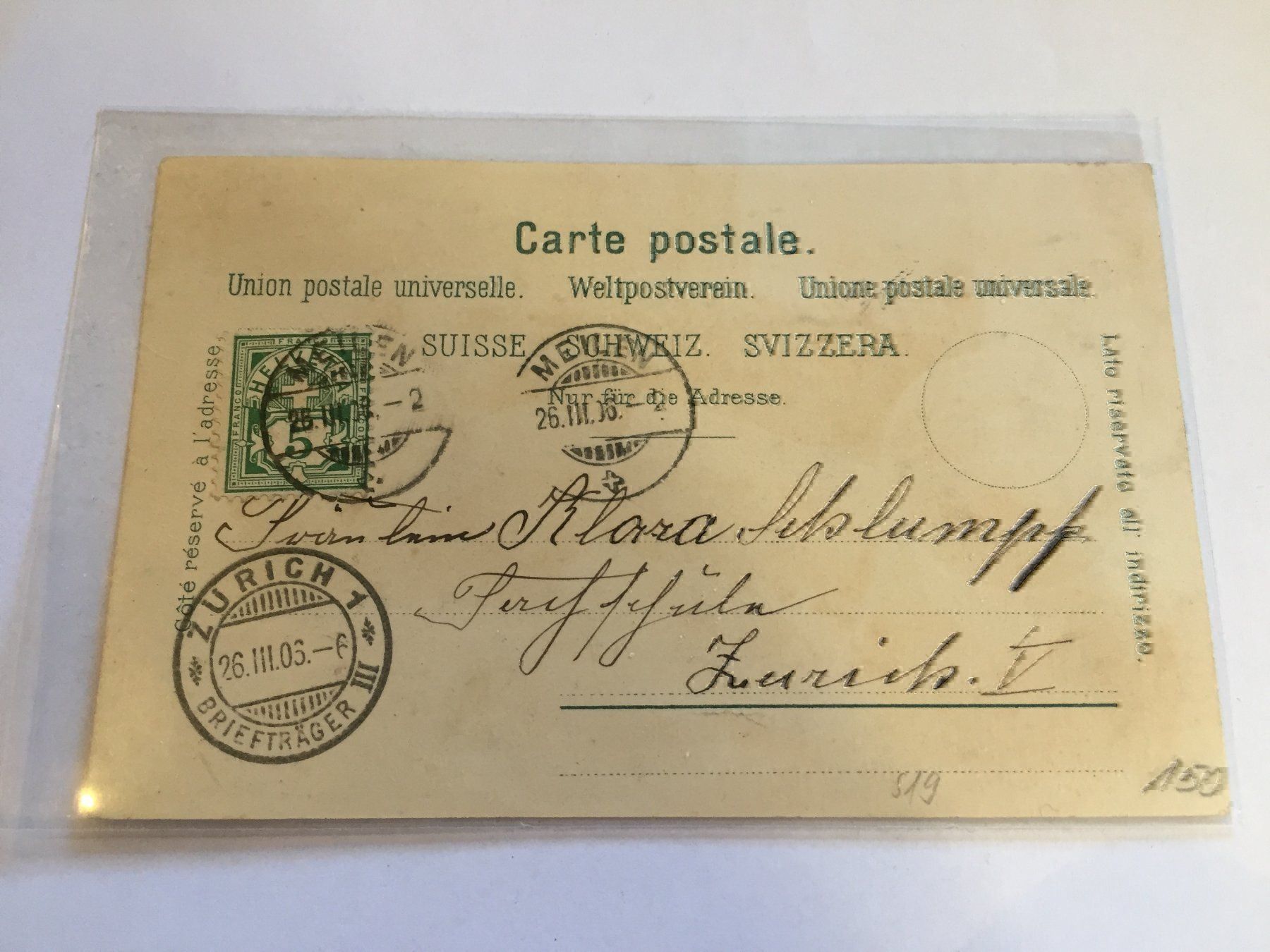 Cartoline postali: Meilen 1903 Top ORIGINAL – Usato da Trachslau venduto da post35 1