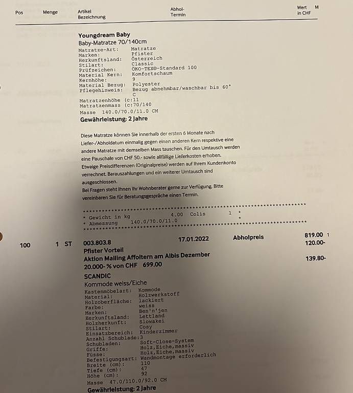 Letti: Babybett von Möbel Pfister – Usato da Ottenbach venduto da BOL 3