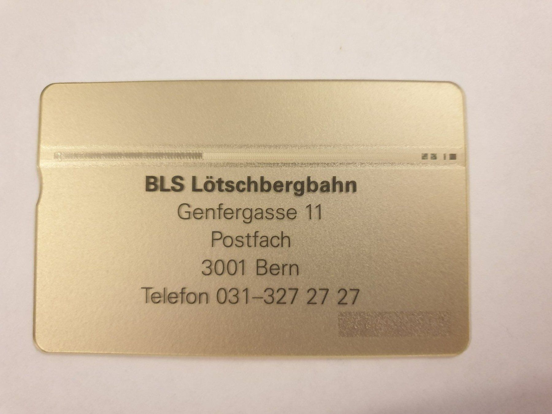 Cartes de téléphone: BLS Lötschbergbahn 400ex – D'occasion à Rain par chesz 1