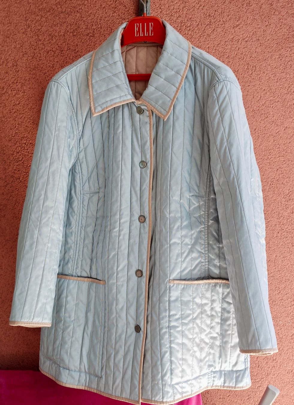 Giacche: Veste mi-saison réversible beige/bleu ciel - Taille 20 – Usato da Genève venduto da Kikou 2