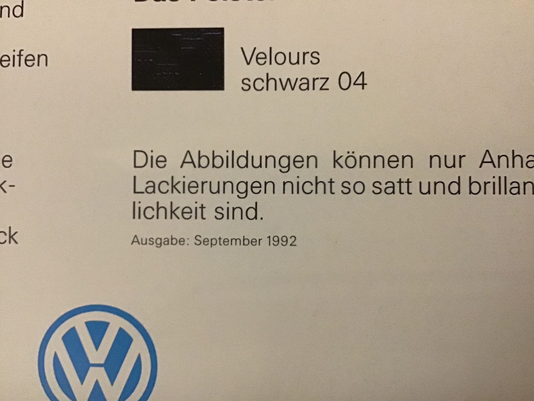 VW Documenti: VW Passat Safety Posterprospekt 12 Seiten September 1992 – Usato da Scherzingen venduto da Starseller62 5