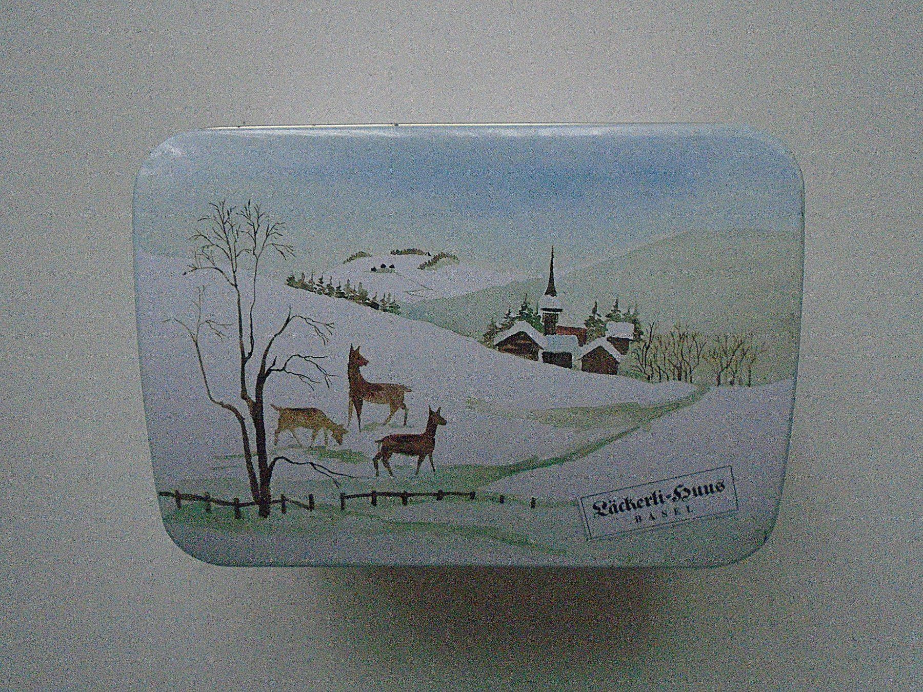 Pots: Läckerli-Huus Basel BLECHDOSE / Blech-Dose Winterlandschaft – D'occasion à Pfeffingen par Intertandem 2