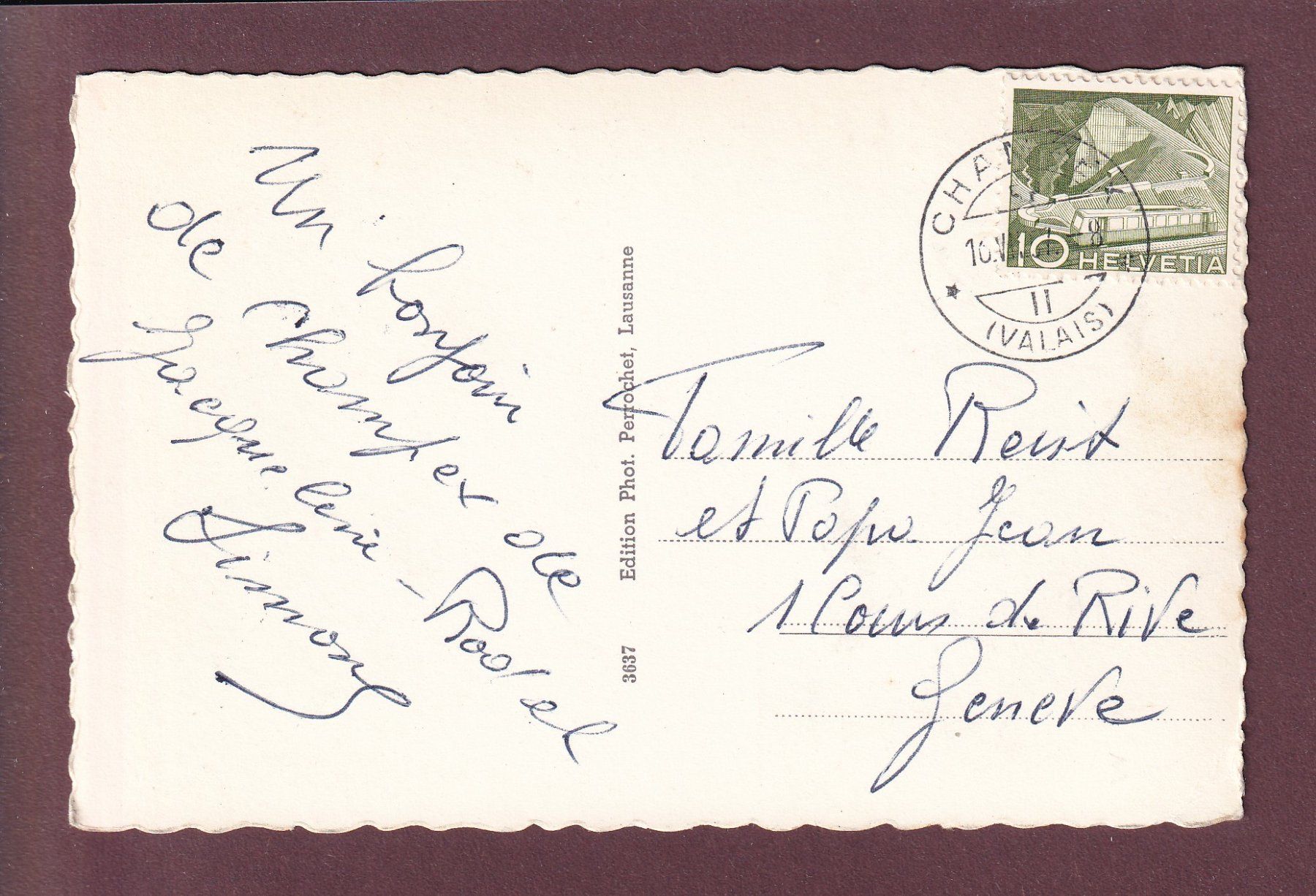 Cartes postales: CHAMPEX - 9 images - 1957 – D'occasion à Pully par nicecards 1