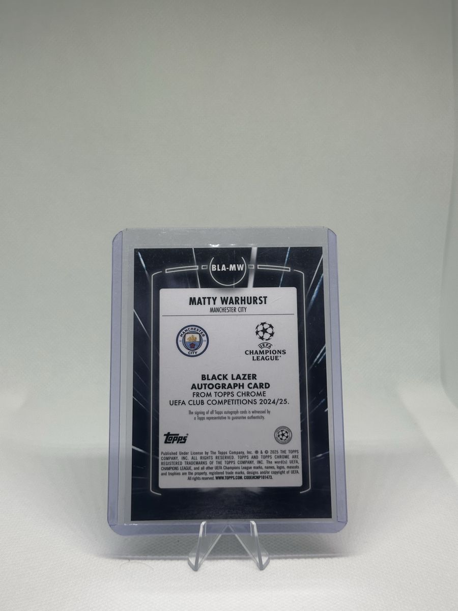 Topps Carte collezionabili: Matty Warhurst Black Lazer Autograph Card – Nuovo (secondo la descrizione) da Reichenburg venduto da dialedincards 1
