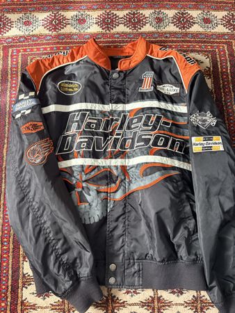 Harley-Davidson Jacke schwarz orange Grösse M Nylon
