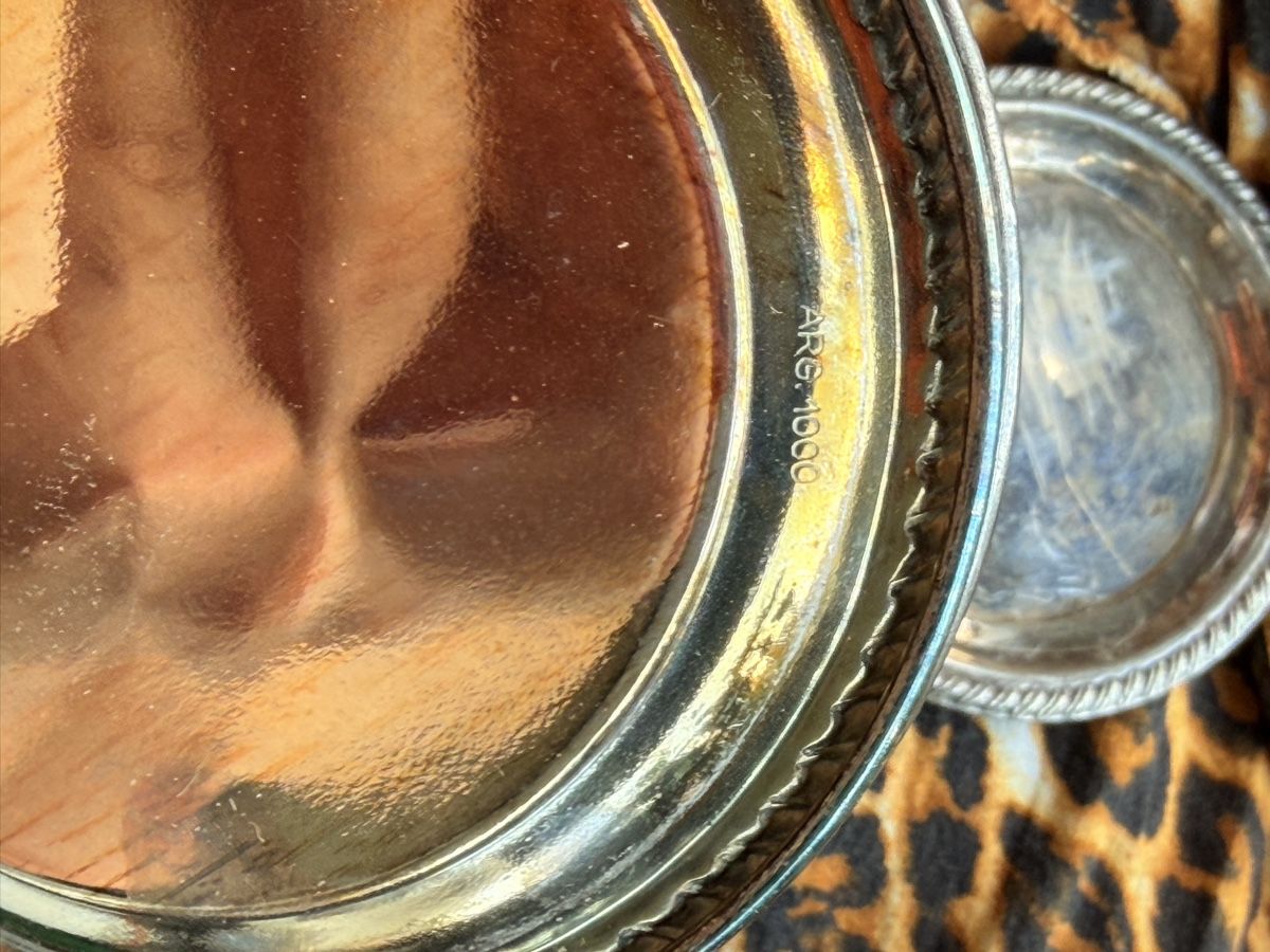 Tazze: Tasse et soucoupe en métal argenté – Usato da Onex venduto da mou_x2gr 4