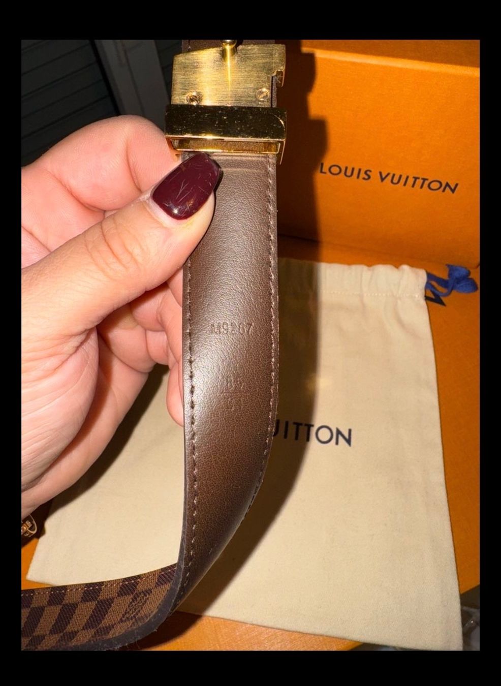 Louis Vuitton Cinture: Louis Vuitton Gürtel- Damier Ebene Canvas, largeur 2 cm – Nuovo (secondo la descrizione) da Lausanne venduto da HBM_10 2