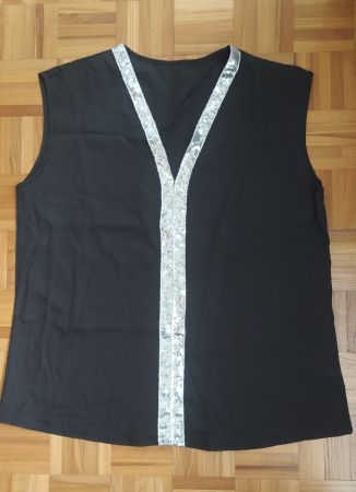 Top Shein noir neuf à brillants/Top Shein schwarz neu mit gl