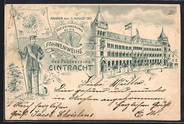 Litho Aachen, Fahnenweihe des Postverein