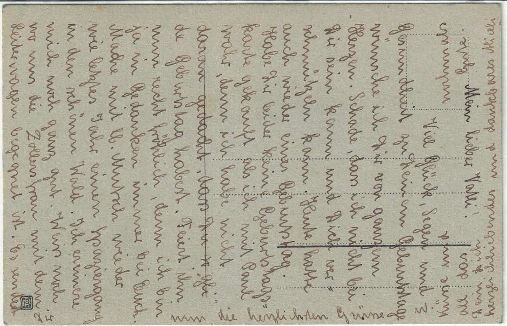 Cartoline postali: Blumengruss - Enzian in Vase- Handgemalt – Usato da Ettingen venduto da Kartenplanet 1