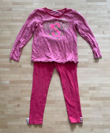 DP a.m. Mädchen Pyjama, Gr. 125, 8Jahre, Pink, Top Zustand!