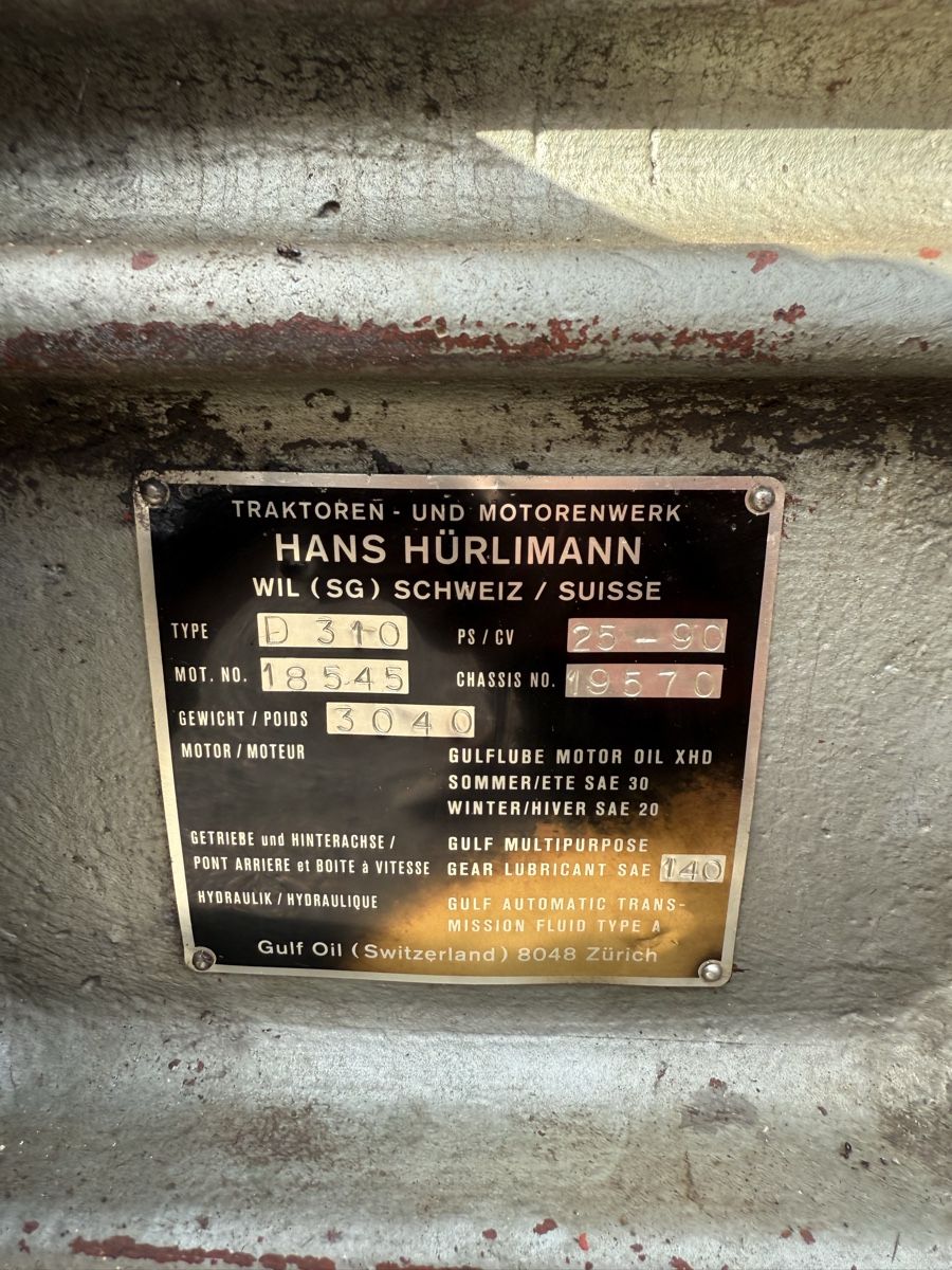 Hürlimann Traktoren: Hürlimann D310 – Gebraucht aus Wölflinswil von oSeven 7
