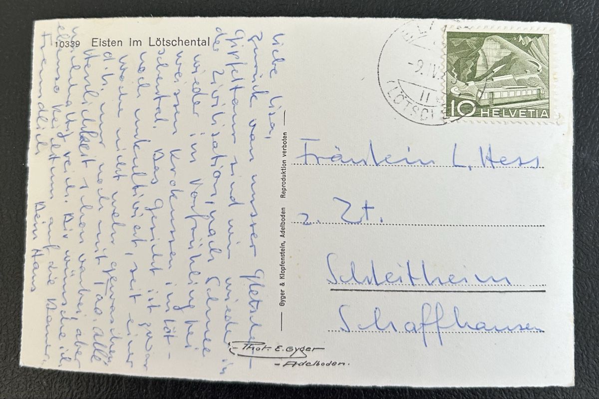 Cartoline postali: Eisten im Lötschental Winterkarte  – Usato da Horw venduto da Tellbub 1