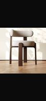 2x Premium Designerstuhl Japandi  echtes Walnussholz 