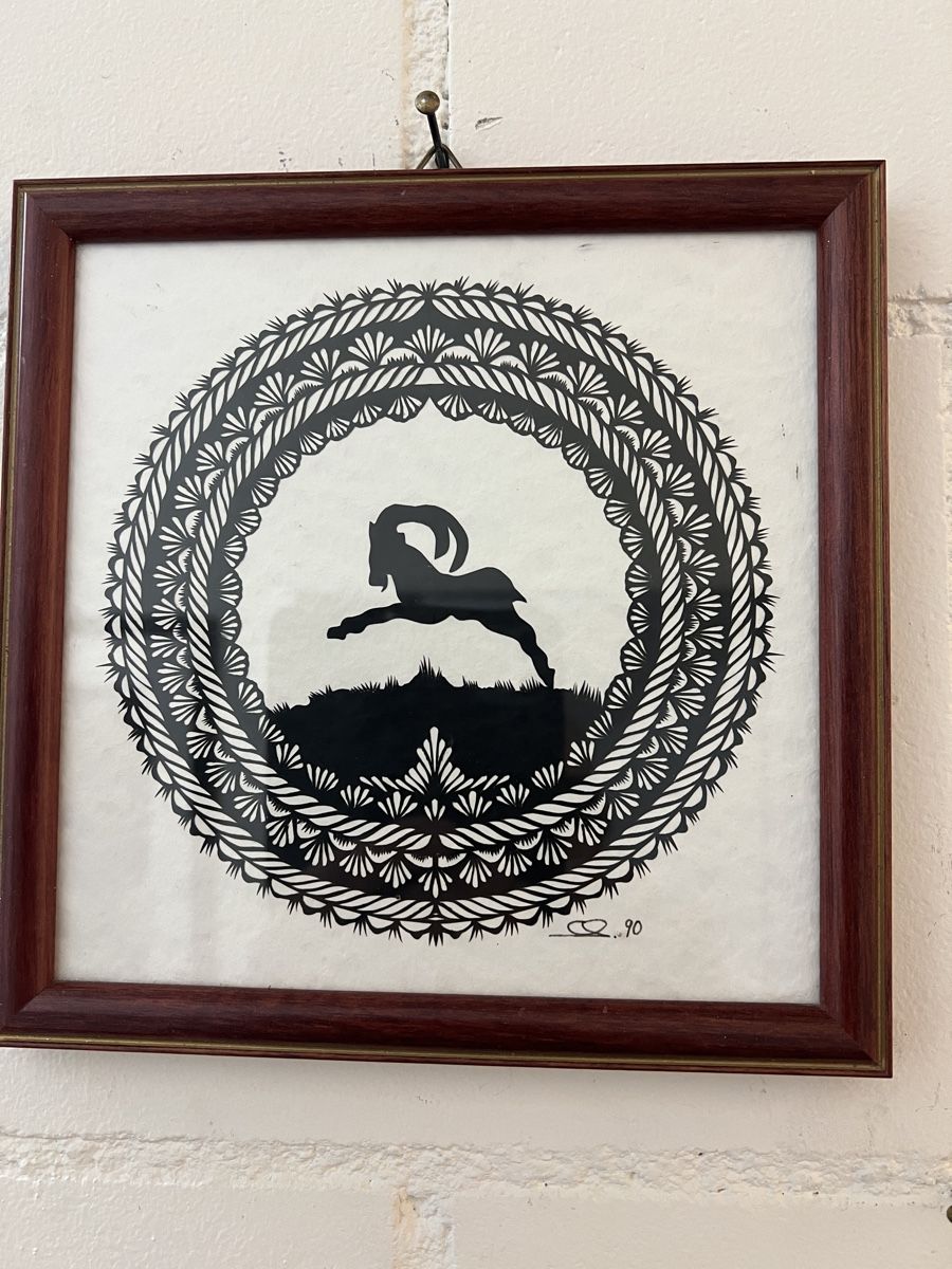 Arts picturaux & lithographies: Scherenschnitt mit Steinbock – D'occasion à Igis par Haupt48
