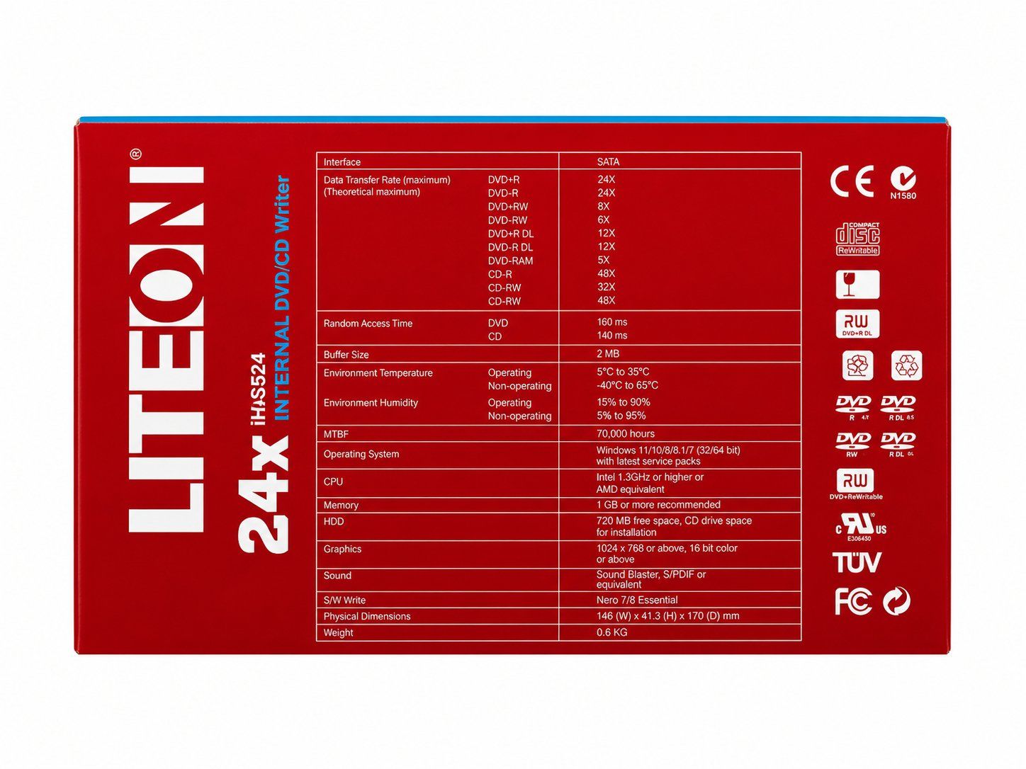 Aufnahmegeräte: LITEON 24x Internal DVD/CD Writer iHAS524 – Neu und originalverpackt aus Hendschiken von Hliout 3