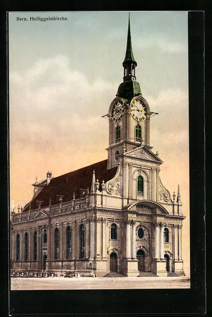 Cartoline postali: AK Bern, Blick auf die Heiliggeistkirche – Usato da Berlin venduto da bartko-reher