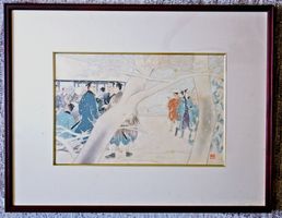 Japan Original Holzschnitt Samurais