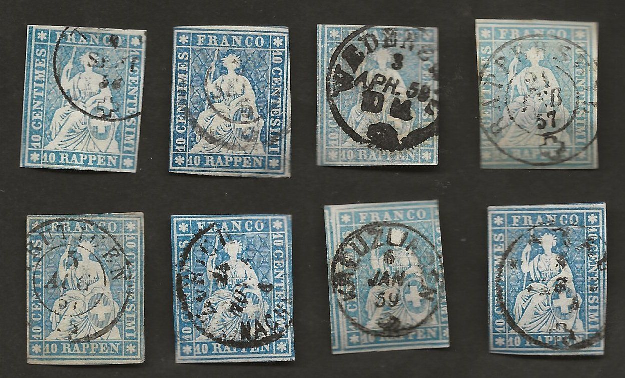 Alle Briefmarken: Schweiz 8 Strubel – Gebraucht aus Au ZH von xelagreb01