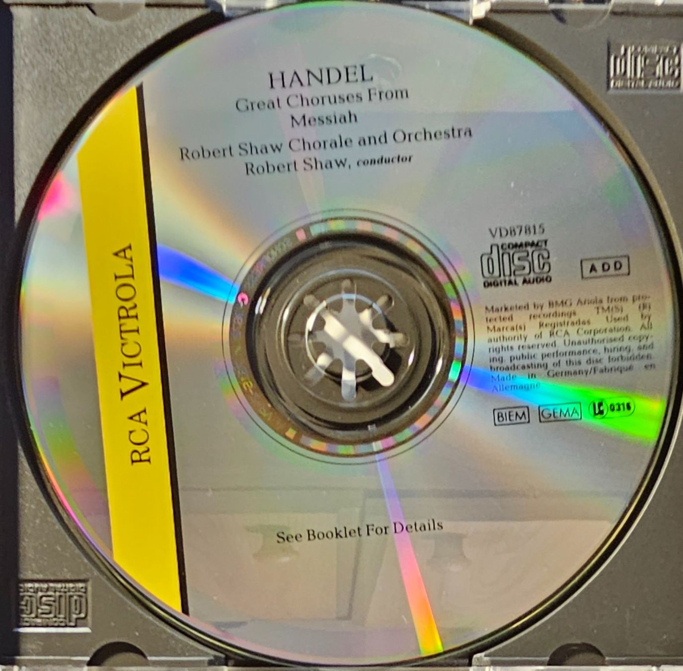 CD: Händel, Robert Shaw - Messiah - Great Choruses – Usato da Wahlen b. Laufen venduto da Cg10 1