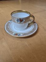 Schöne Kaffeetasse mit Untertasse, Goldrand, Bavaria, 