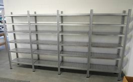 Steck-Regal aus Stahlblech verzinkt BxHxT 370 x 197 x 40 cm