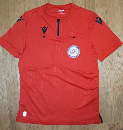 Schiedsrichter Trikot Macron 2022 rot - Gr. M