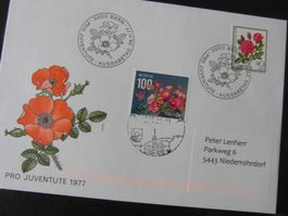 100 Jh Florist ZN1779 auf Erstagsbrief 1977 J262 ab Fleurier