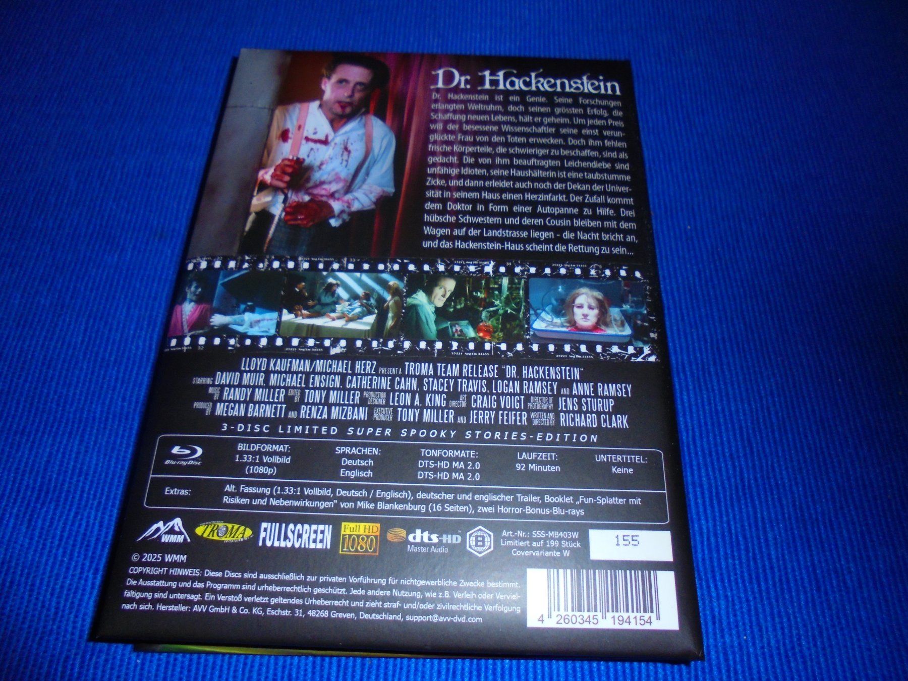Tutti i DVDs: Mediabook watt. Dr. Hackenstein / Lim. 155/199 / Cov. W – Nuovo (secondo la descrizione) da Wattenwil venduto da Firebird1 7