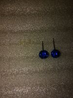 OHRRINGE MODESCHMUCK,,MIT DUNCKELBLAU KRISTALL