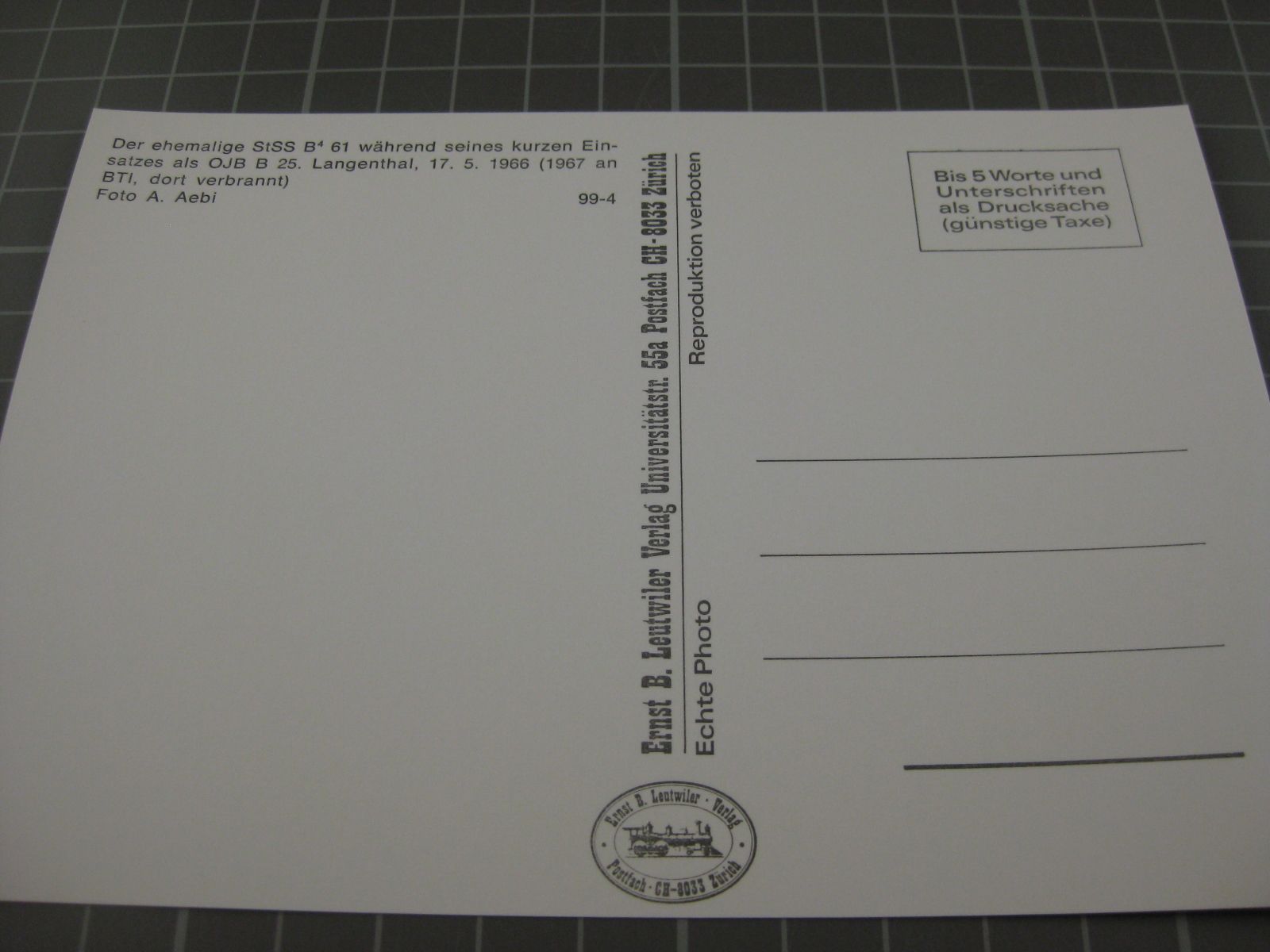 Cartoline postali: AK Langenthal mit Zug  – Nuovo (secondo la descrizione) da Malters venduto da Marosko 1