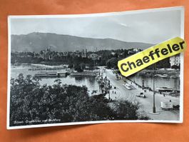 Alte Ansichtskarte Zürich Quai Brücke und Uetliberg
