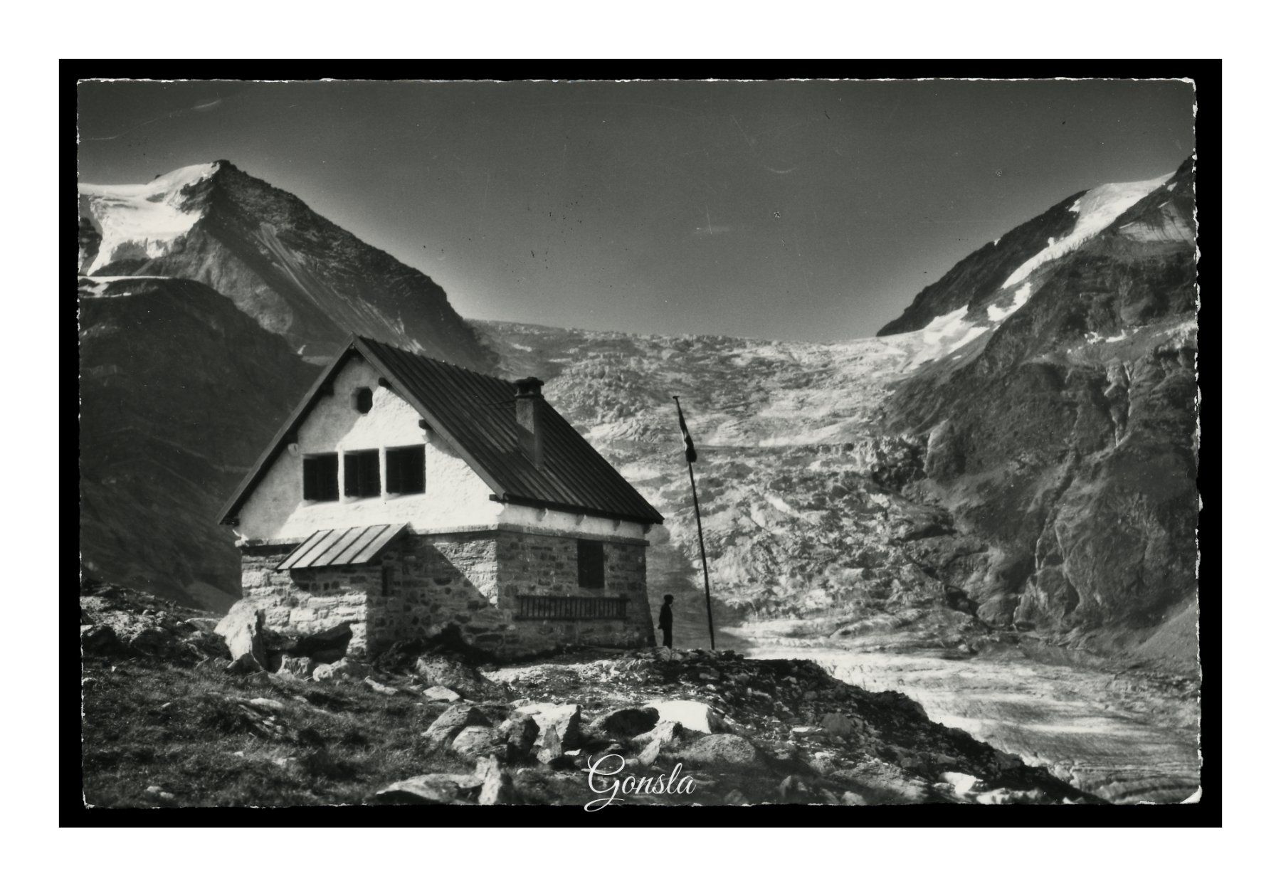 Cartoline postali: TURTMANN-HÜTTE - 1935 "Turtmanngletscher" Cachet – Usato da Onex venduto da Lagorel01