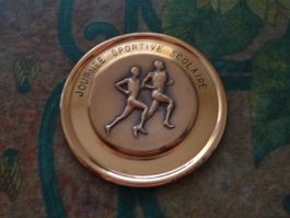 Médaille  JOURNEE SPORTIVE SCOLAIRE  " BRONZE "   60 MM