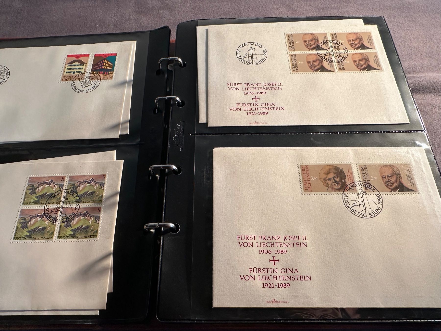 Tutti i francobolli: Album Lichtenstein FL Sammlung FDC – Usato da Stettfurt venduto da 2442 2