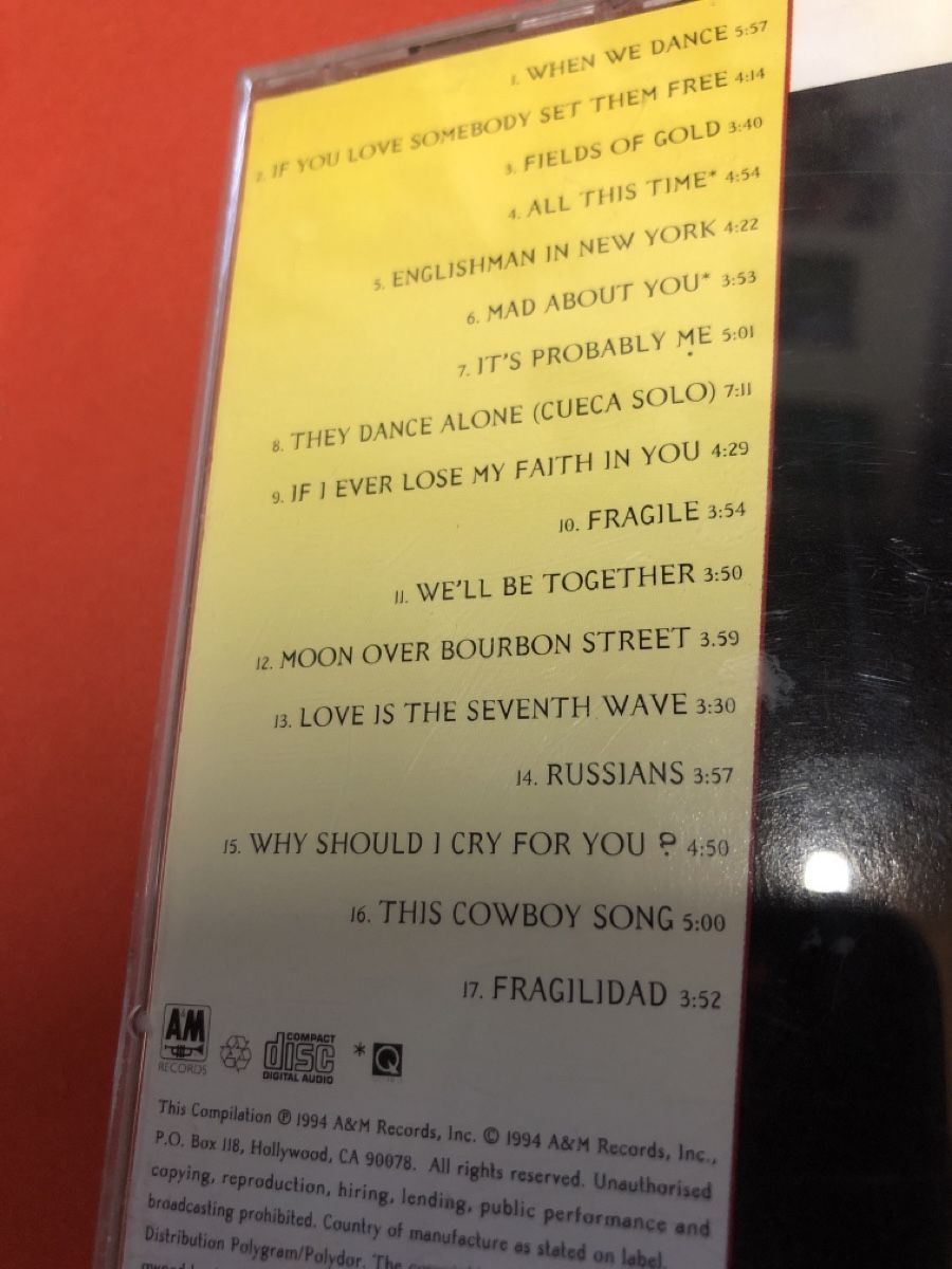 CDs: Sting - Fields of Gold CD 1984-1994 – D'occasion à Flaach par rubo7 2