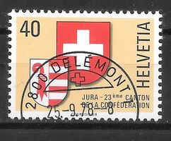 Nr. 621 Kanton Jura ET Halbmondstempel Delémont 25.9.1978