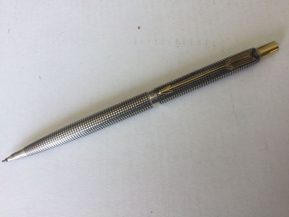 Stylo Porte-mines PARKER Sonnet - Argent Massif 925, Finition Chevrons
