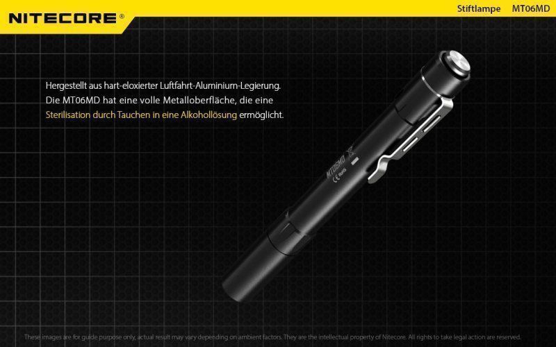 Messen: Stiftlampe NiteCore für med. Diagnostik – Neu und originalverpackt aus Grüningen von Prolumin 7