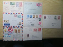 Tschechoslowakei 7 Briefe teils Einschreiben