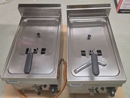 2 Stk. Tecnoinox Gas-Fritteusen gebraucht, 6.25 kW, 8 Liter