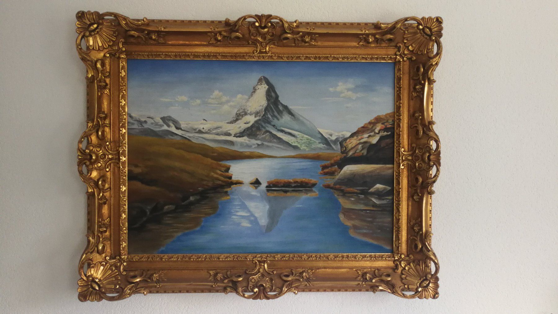Gemälde: Matterhorn - Gemälde Schuhmacher 1941 – Gebraucht aus Bibern von lena-2005