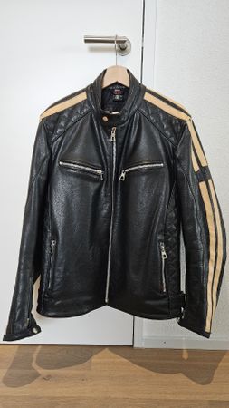 Lederjacke mit Rückeneinsatz (innen) für Motorradprotektor