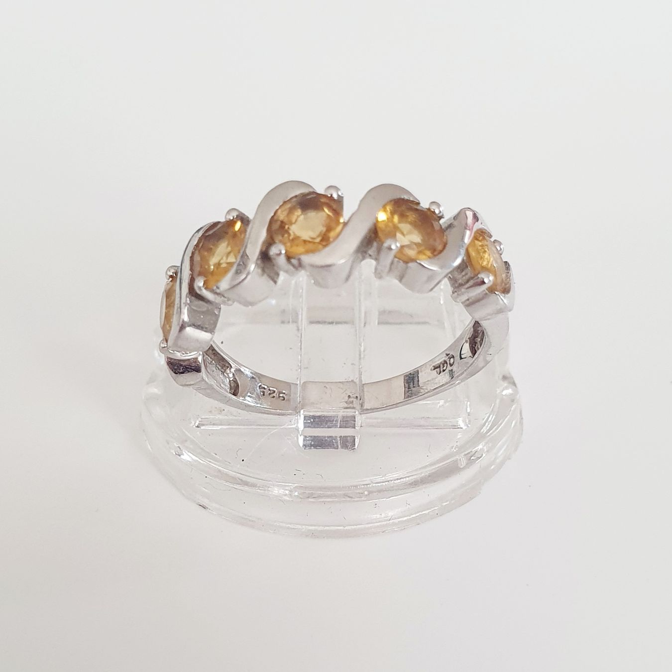 Anelli: Silberring 925 mit Citrin Steinen  Ring Grösse 17,1 mm – Usato da Kreuzlingen venduto da Wunderkiste123 7