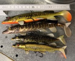 Lot de 4 leurres souples poisson nageur pêche
