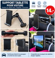 Support tablette pour voiture appuie-tête réglable noir