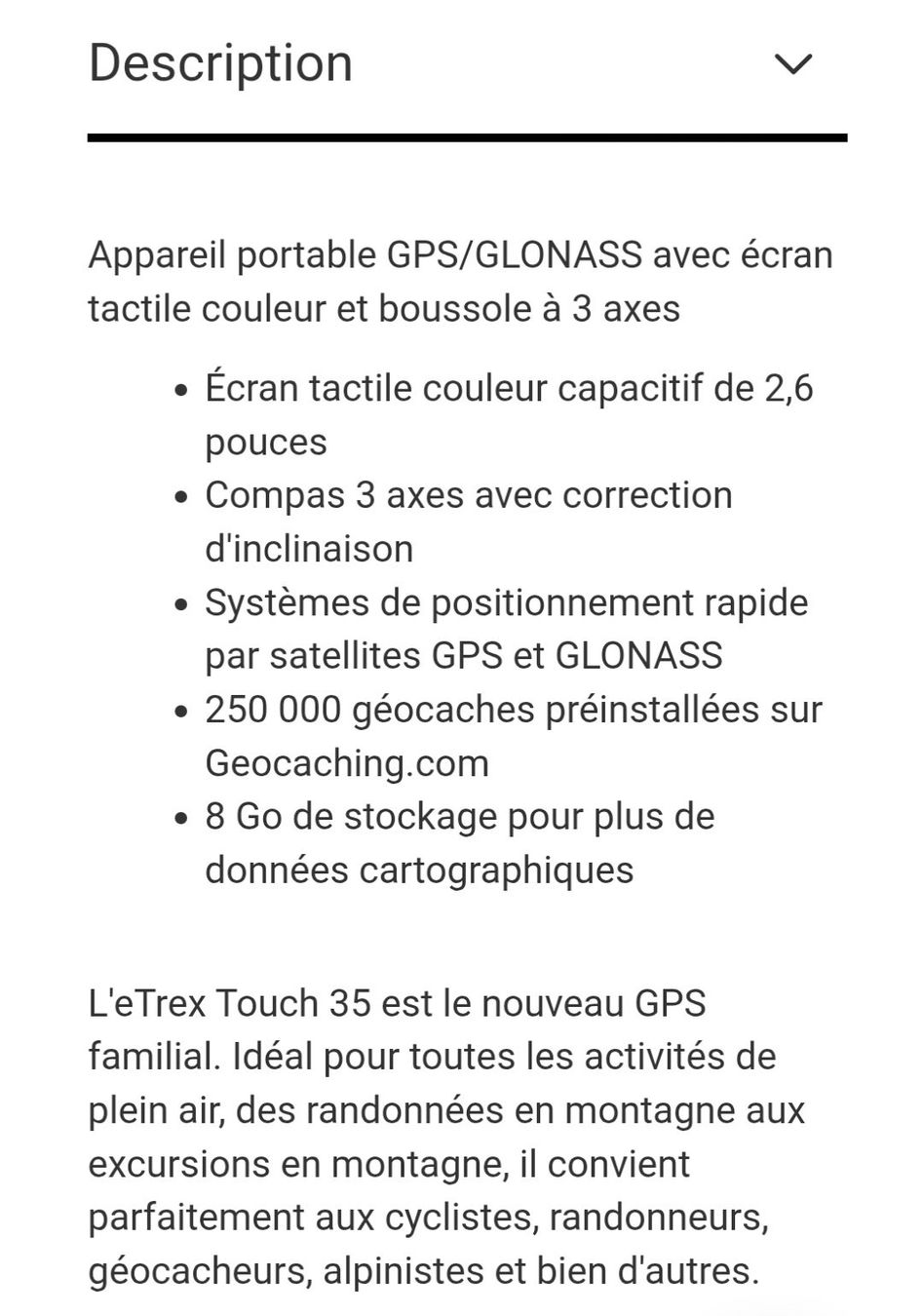 Garmin Navigationsgeräte: GPS GARMIN eTrex Touch 35 – Gebraucht aus Bioley-Magnoux von esperance7 3