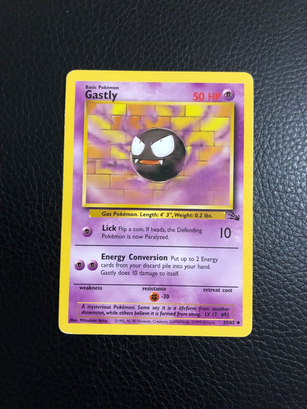 Pokémon Carte collezionabili: Fossil Gastly 33/62 Ab 1 – Usato da Paradiso venduto da Pkmn10