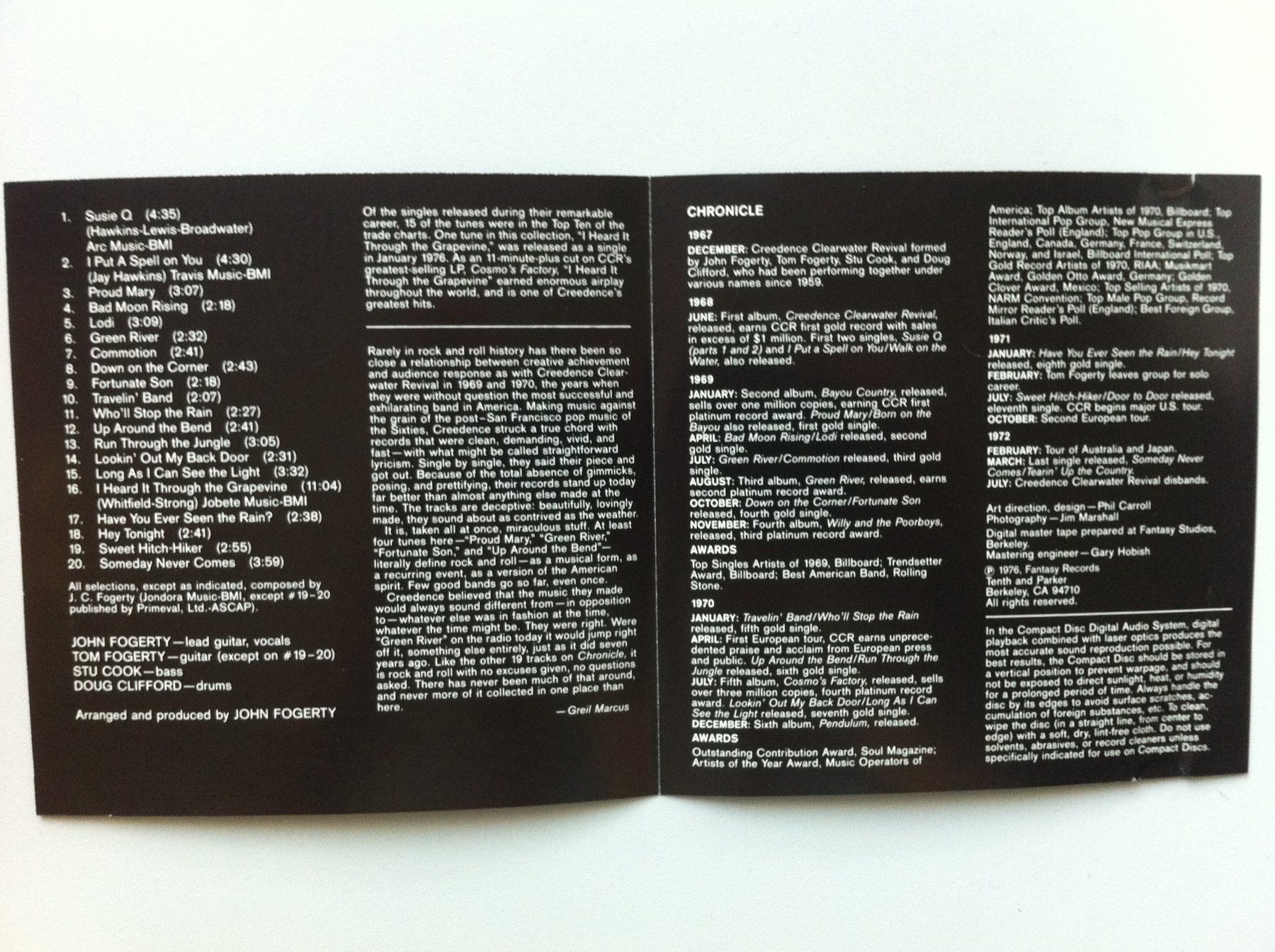 CD: CD Creedense Clearwater Revival 1976 – Usato da Brunnen venduto da Artemis53 1